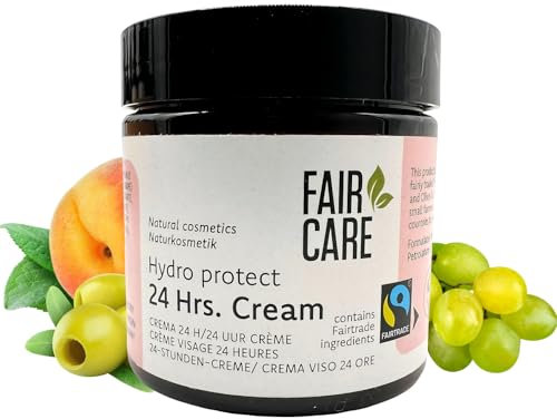 FAIR CARE 24h Gesichtscreme - FAIRTRADE Gesichtspflege mit Aprikose, Olive und Traube - Feuchtigkeitsspendend und pflegend - Creme für alle Hauttypen geeignet