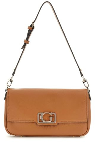 GUESS Circe Flap Shoulder Bag Cognac
