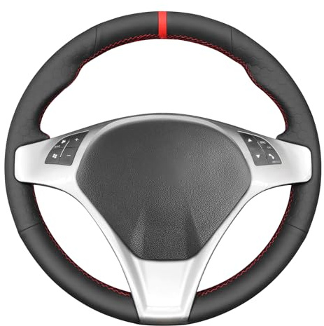 MEWANT Coprivolante Su Misura da Cucire per Alfa Romeo Giulietta | Coprivolanti Compatibile con Alfa Romeo Giulietta 2010-2014 / MiTo 2008-2015 Traspirante Per Volanti Riscaldati Resistente