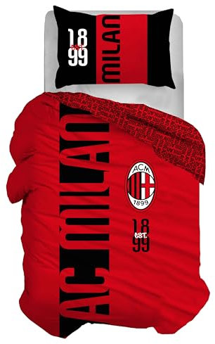 hermet Milan Bettwäsche-Set für Einzelbett, Bettbezug + Kissenbezug, 100% Baumwolle, offizielles Produkt (kein Spannbettlaken)