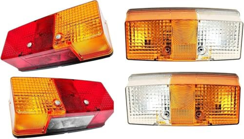 APSMOTIV Blinker vorne und hinten, Rücklicht, Frontlicht, Kotflügel, flacher Sockel mit 12 V Leuchtmittel, kompatibel mit Bomag, DAF, Schmitz Cargobull, Ahlmann, Kubota, Massey Ferguson