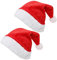 2 Stück Weihnachtsmütze, Nikolausmütze Erwachsene Plüsche Weihnachtsmann Mütze, Rote Santa Mütze Warm Dicker Nikolaus Mütze, Weihnachtsmannmütze für Herren und Damen