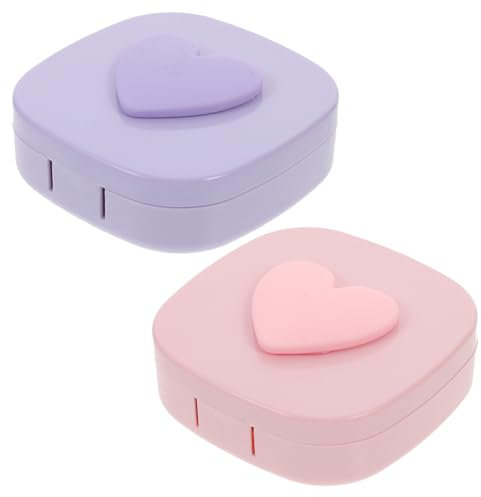TOVINANNA Small Storage Box 2 Sets of Case Compact and Portable Resin Material for Travel