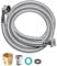 AUGREX 3m Stainless Steel Portable Washing Machine Hose with Quick Connect Fit for 3/4 NPT and 3/4 GHT connection 90 Degree Elbow, Inlet Connection and Supply Line