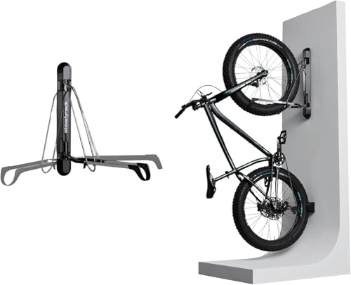 Steadyrack ProFlex Fat Fahrrad Wandhalterung - Vertikale Fahrradhalterung klappbar für Fatbikes, Plus Bikes, Cruiser & mehr - Platzsparende Aufbewahrung für Garage, Werkstatt & Zuhause