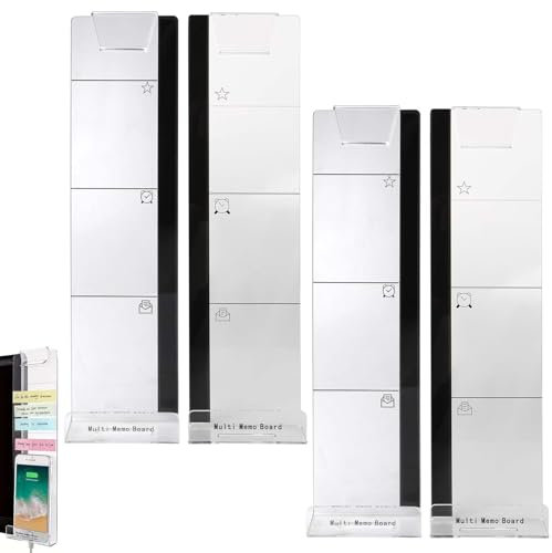 4 Stücke Computer Memo Board, Büro-Schreibtisch-Zubehör, Acryl Message Board, Monitor-Memo Für Computermonitore, Acryl Message Sticky Note für Computermonitor-Zubehör