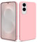 HSP Étui de protection, rose, compatible de manière ajustée avec Samsung Galaxy S25 Edge, résistant aux-rayures et aux chocs, anti-chute, en silicone TPU, protège l'appareil photo et l'écran, surface