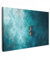 MuchoWow© Leinwand Groß 120x80 cm XXL Deko Schlafzimmer Aesthetic Leinwandbilder Wohnzimmer Gemälde Foto Geschenk Living Room Decoration Boot - Wasser - Blau