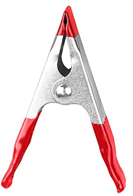 Dekton Spring Clamp 4 PC Set - 50mm Jaw Opening, Compact Design with Strong Gripping Power, Durable Zinc-Plated Spring Clamps, Rubber Coating for Non-Slip Grip, Ideal for DIY and Professional Use
