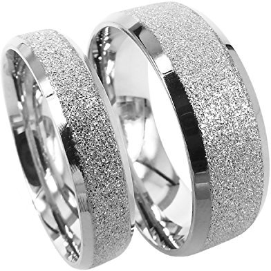 Everstone Wedding Band Couple Ring Sets Engagement Ring Sets Titanium Ring Sets UK size H to Z7