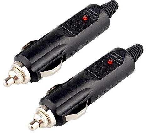 Futheda 2 enchufes de 12 V para mechero de coche con 10 A de fusible rojo LED indicador de alimentación DIY