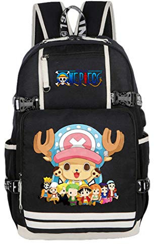 WANHONGYUE One Piece Tony Tony Chopper Anime School Bag Student Shoulder Backpack with USB Charging Port /17