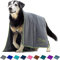 Lucky Paws® Hundehandtuch - 140x70cm XL Hundehandtuch extra saugfähig - schnell trocknend, luxuriös weiches Hunde Handtuch Hundebesitzer und Hunde Zubehör (1er-Pack, grau)