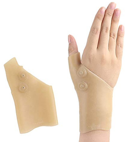 Uteruik Lot de 2 Supports de Poignet en Gel pour droitier et gaucher pour Taper, Yoga, Natation, Respirant, Doux, Confortable et léger