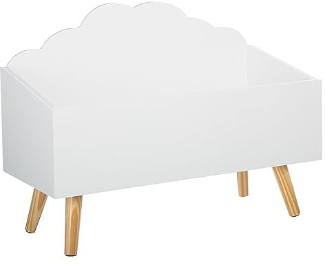 ATMOSPHERA CREATEUR D'INTERIEUR Spielzeugkiste aus Holz für Kinder, weiße Wolke.