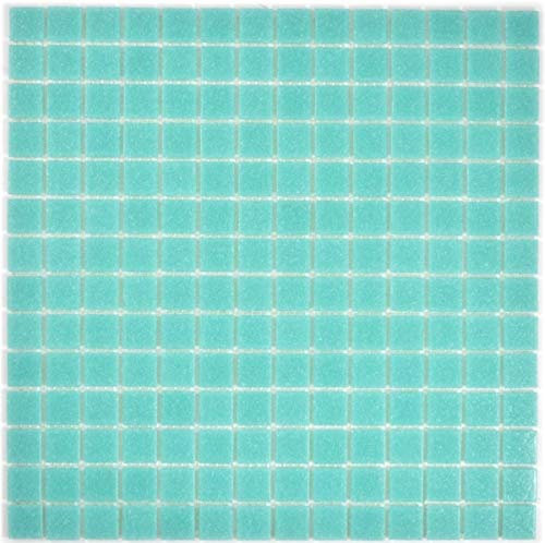 MOS200-A62-N - Piastrelle a mosaico, in vetro verde, da parete, per il bagno