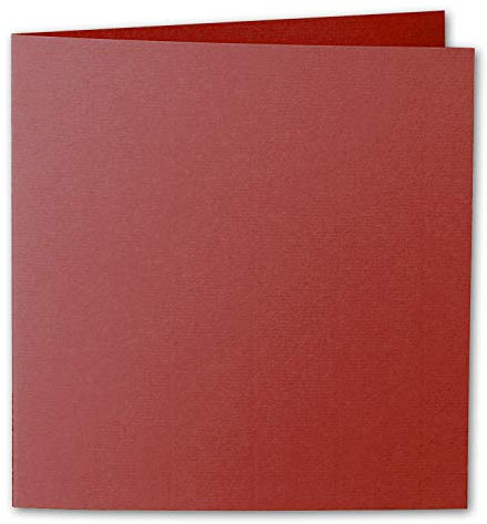 ARTOZ 75x quadratische Faltkarten - Baccara (Rot) - 155 x 155 mm Karten blanko zum Selbstgestalten - 220 g/m² gerippt