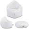 BuBiBag - 2in1 Sitzsack Bodenkissen - Outdoor Sitzsäcke Indoor Beanbag in 32 Farben und 3 Größen - Sitzkissen für Kinder und Erwachsene (125 cm Durchmesser, Weiß)