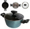 Quttin | Cacerola Antiadherente de inducción Venus con Tapa Vidrio y Asas. para Todo Tipo de cocinas. Aluminio Forjado Doble Capa. Resistente Duradera Calidad. Color Azul. Cacerola 20 cm