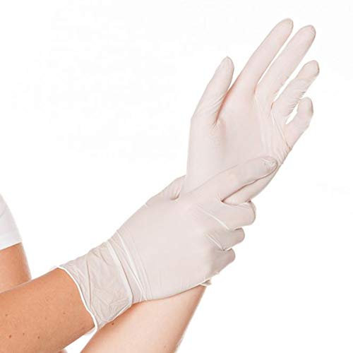 Latex-Handschuh Größe XL, Einmal-Handschuh, Top-Untersuchungshandschuh, Einweghandschuh, gepudert, reißfest, dehnbar