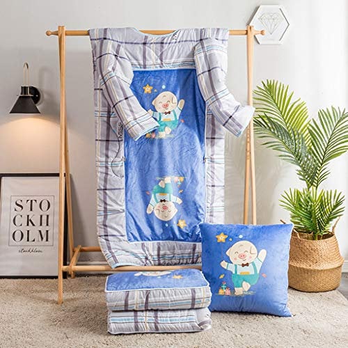 VOCD Quilt Blanket Winter Thick Wearable, Portable Lazy Pillow Quilt with Sleeves, Warm, Super Soft, Plush Wearable Throw for Couch, Sofa Home Nap