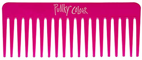 Punky Colour Wide Tooth Comb Detangles Hair, Eliminates Mats, Coils and Prevents Hair Breakage Suitable for Wet, Dry, Curly or Straight Hair, Pink