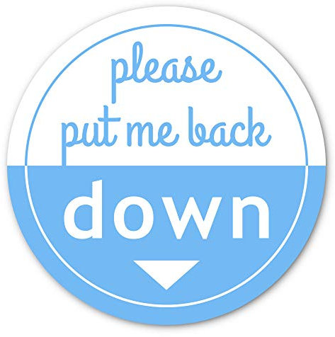 Toilettensitz-Aufkleber Put Me Down | Machen Sie Ihr Leben besser mit diesem strapazierfähigen Vinyl-Aufkleber (5,7 cm)