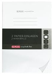 Herlitz 50034147 Refill für Notizheft flex, A5, 2 x 40 Blatt punktiert, 1 Stück, Weiß