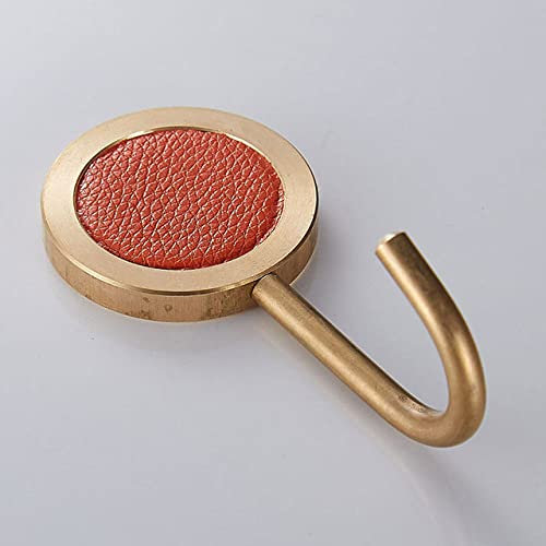 LIJUCAI 1 Pc Creative 9 Couleurs En Laiton Robe Crochet Vintage Mural Porte-manteau De Rangement Chambre Salle De Bains Porte-Serviette, Orange