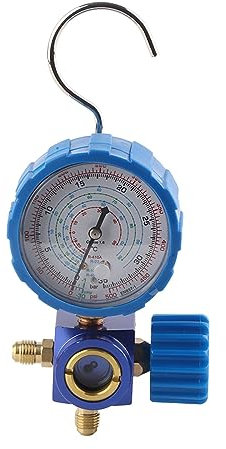 Manómetro de Colector de Aire Acondicionado, Escala Transparente 500 Psi 35 Kgf/cm² Manómetro de Colector Estable para R12 R502 R22 R410 R134a