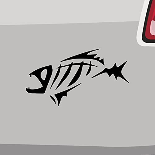 Autoaufkleber Fisch Piranha Tatoo -6 Größen- Sticker Hecht Aquarium Forelle JDM in 6 Größen und 21 Farben