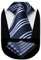 HISDERN Herren Klassische Krawatten Taschentuch Blau Weiß Gestreifte Elegant Formell Krawatte & Einstecktuch Set Für Business School Arbeit