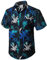 Enlision Chemise Hawaienne Homme Manches Courtes Funky Casual Chemise à Imprimé Aloha Chemise D'éTé pour La Plage,Bleu,XXL