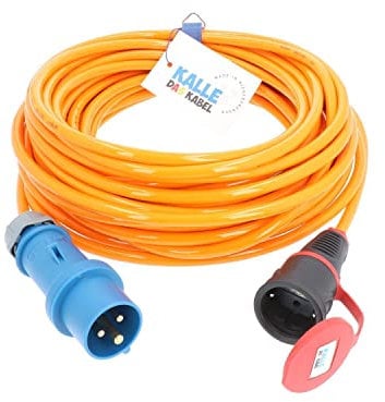 CEE Adapterleitung Kalle Blue Extreme Signal CEE auf SCHUKO 3G 2,5mm² 10 Meter