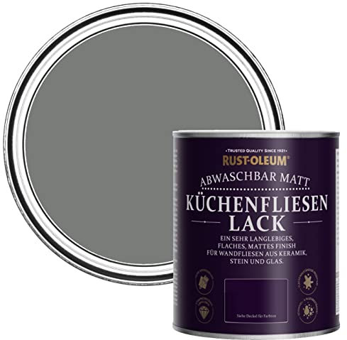 Rust-Oleum Grey water resistant Kitchen Tile Paint in Matt Finish - Torch Grey 750ml
