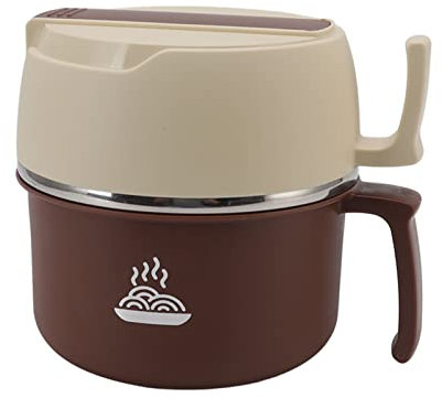 Ramen Schüssel mit Deckel, Instant-Nudeln Schüssel, Ramen Bowl aus Edelstahl, Bento Box, Tragbare Auslaufsicher, Mit Gabel und Löffel,für Lebensmittel Mit Deckel Und Suppenschalen