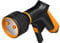 Fiskars Sprühpistole, 3 Funktionen, Stufenlos regelbarer Durchfluss, Mit Frontregler und Ein/Aus-Verriegelung, SoftGrip, Universalgröße, Schwarz/Orange, 1065483