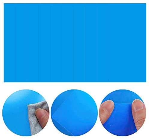Selbstklebende Reparaturflicken Pool 10 PCS für Schwimmbäder Reparatur Pool Flicken PVC Reparaturset Pool, Pool-Flicken Vinyl selbstklebend Unterwasser Reparatur Pool Flicken für Wasserbett Blau