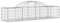 Yolola Gabion avec mur de gabion haut - 200 x 50 x 40/60 cm - Fences décoratives - Panier à pierres - Panier métallique - Panier à gabions renforcé - Crochets gabions