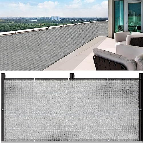 Protezione della Privacy Schermo 100x400cm(39x157inch) Recinzione Copertura Schermante per Balcone Privacy Resistente alle intemperie per Recinzione, Grigio