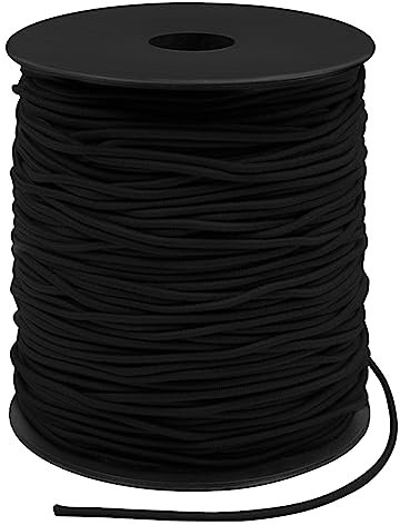 Uiopa Fil Elastique pour Bracelet, 1,5mm x 100m Fil Bracelet Ronde Cordon Elastique pour Perles, Colliers, Fabrication de Bijoux, Artisanat