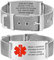 Notfallarmband Medizinisches Armband Herren Personalisierte : Silber Notfall Schmuck Gravur Ice Name Identifikation Allergien Diabetes Epilepsie Armbänder Medizinische Alarm Armband für Männer Jungen