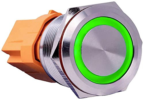 Joy-it Button22C-01 Button22C-01 Schalter 250V rastend Grün (Ø x L) 24.80mm x 34.50mm IP67, IK10 1