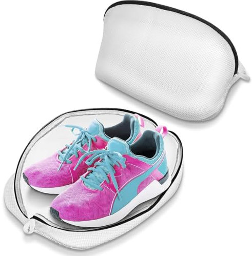 INGJIA Bolsa Lavadora Zapatillas 2 Pcs, Alta Protección Bolsa de Malla Acolchada para Lavadora, Lavanderia, Ropa Interior, Sujetadores y Viaje