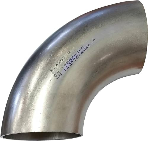 Curve a Saldare in Acciaio Inox 304 a 90° Spessore 1,5 mm Da 38 a 76 mm scarico marmitta (Ø 45 mm spessore 1,5 mm)