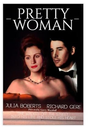 AAVEDA Filmposter Pretty Woman, Schlafzimmer, Dekoration, Sportlandschaft, Büro, Zimmer, Dekoration, Geschenk, ungerahmt, 30 x 45 cm