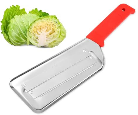 Victhur Cabbage Knife Shredder Stainless Steel 2-Blade Cabbage Slicer Chopper for Coleslaw Sauerkraut (Only for Right Hand)