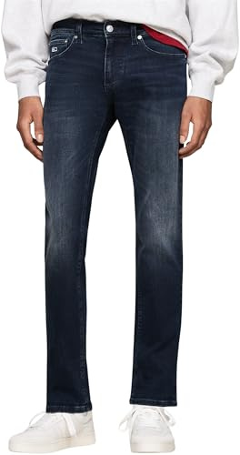 Tommy Jeans Herren Jeans Hose Scanton Slim Fit Stretch, Blau (Denim Dark), 28W/32L