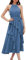 Damen Lange Abendkleid Neckholder Elegant Cocktailkleid A-Linie Rüschen Maxikleid Abschlussball Ballkleid mit Gürtel Graublau L