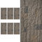 6pcs PU Material Rock 3D Wall Panels, Interior Exterior Artificial Faux Pu Stone Wall Panels, Decorative Accent Wall Covering Panels for Porch Garage(Brown)